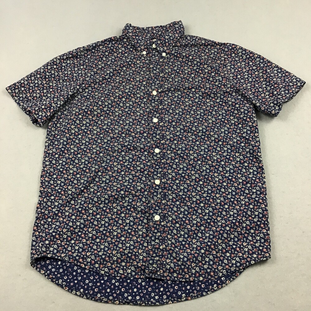 Denim & Supply Ralph Lauren Shirt Men Medium Blue Red Floral Button Up M